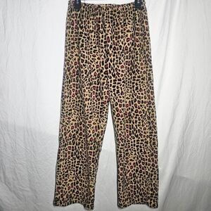 y2k 2000s cheetah print fuzzy pajama pants